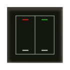 MDT - Tastiera KNX Light vetro 2 tasti, nero