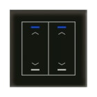 MDT - Tastiera KNX Light vetro 2 tasti, nero, serigrafia tapparella