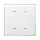MDT - Tastiera KNX  Light vetro 2 tasti, bianco