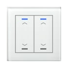 MDT - Tastiera KNX  Light vetro 2 tasti, bianco, serigrafia tapparella