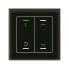 MDT - Tastiera KNX Light vetro 2 tasti + T°, nero, serigrafia combinata