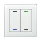 MDT - Tastiera KNX  Light vetro 2 tasti + T°, bianco