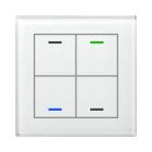 MDT - Tastiera KNX  Light vetro 4 tasti + T°, bianco