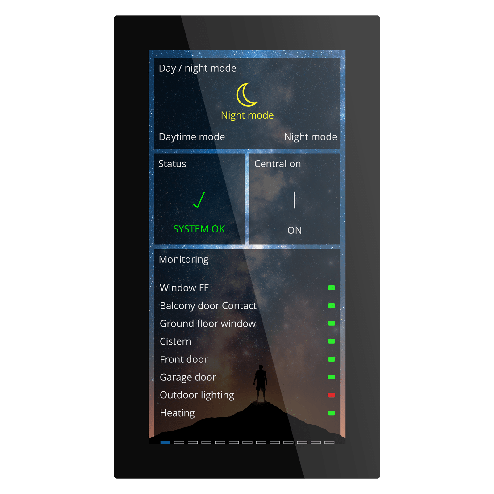 MDT - Touch KNX Smart Plus in vetro nero, 6", KNX Data Secure