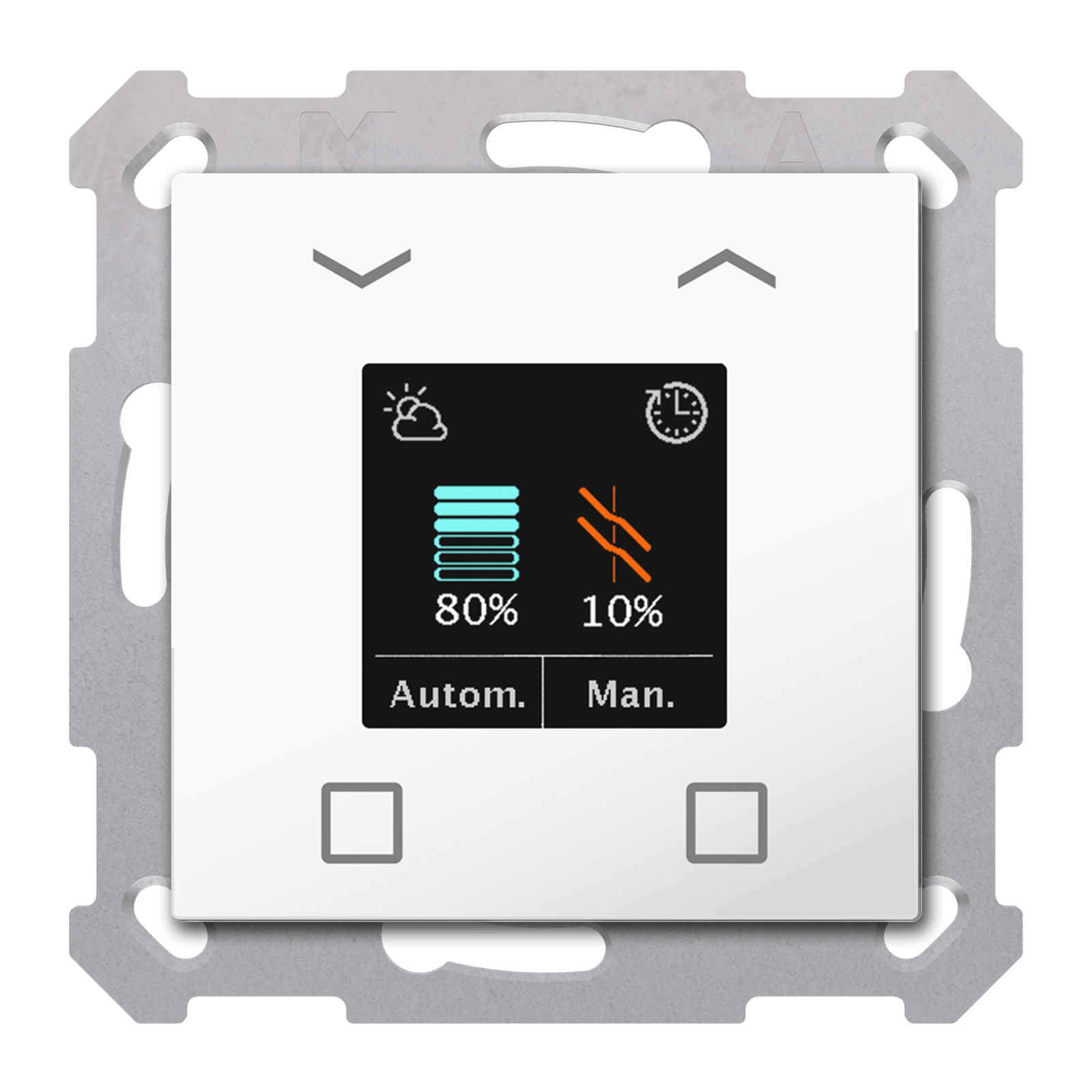 MDT - Tastiera KNX  Smart veneziane 55, 4 funzioni display, bianco lucido