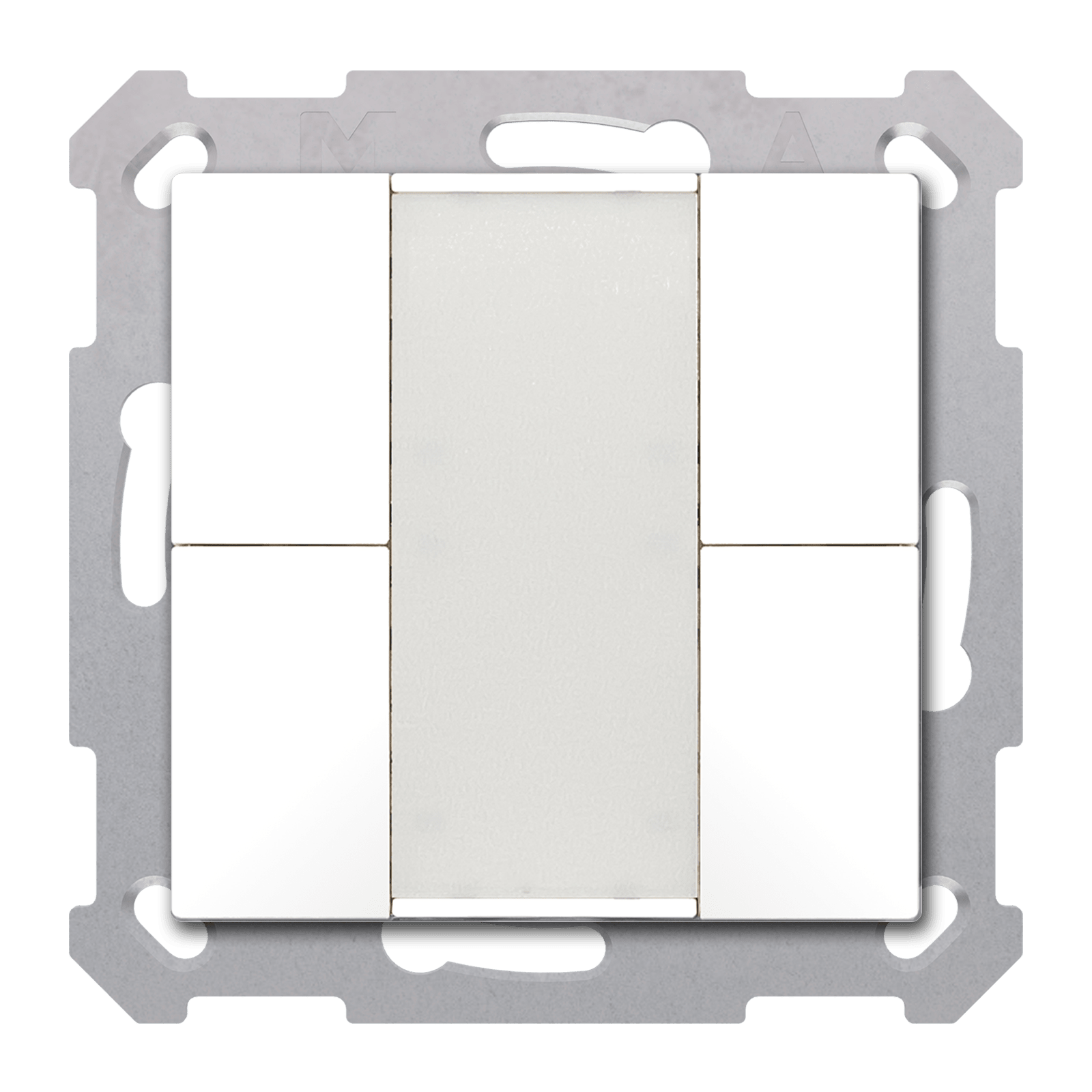 MDT - Tastiera KNX  55 SERIE.02, 4 tasti, bianco opaco