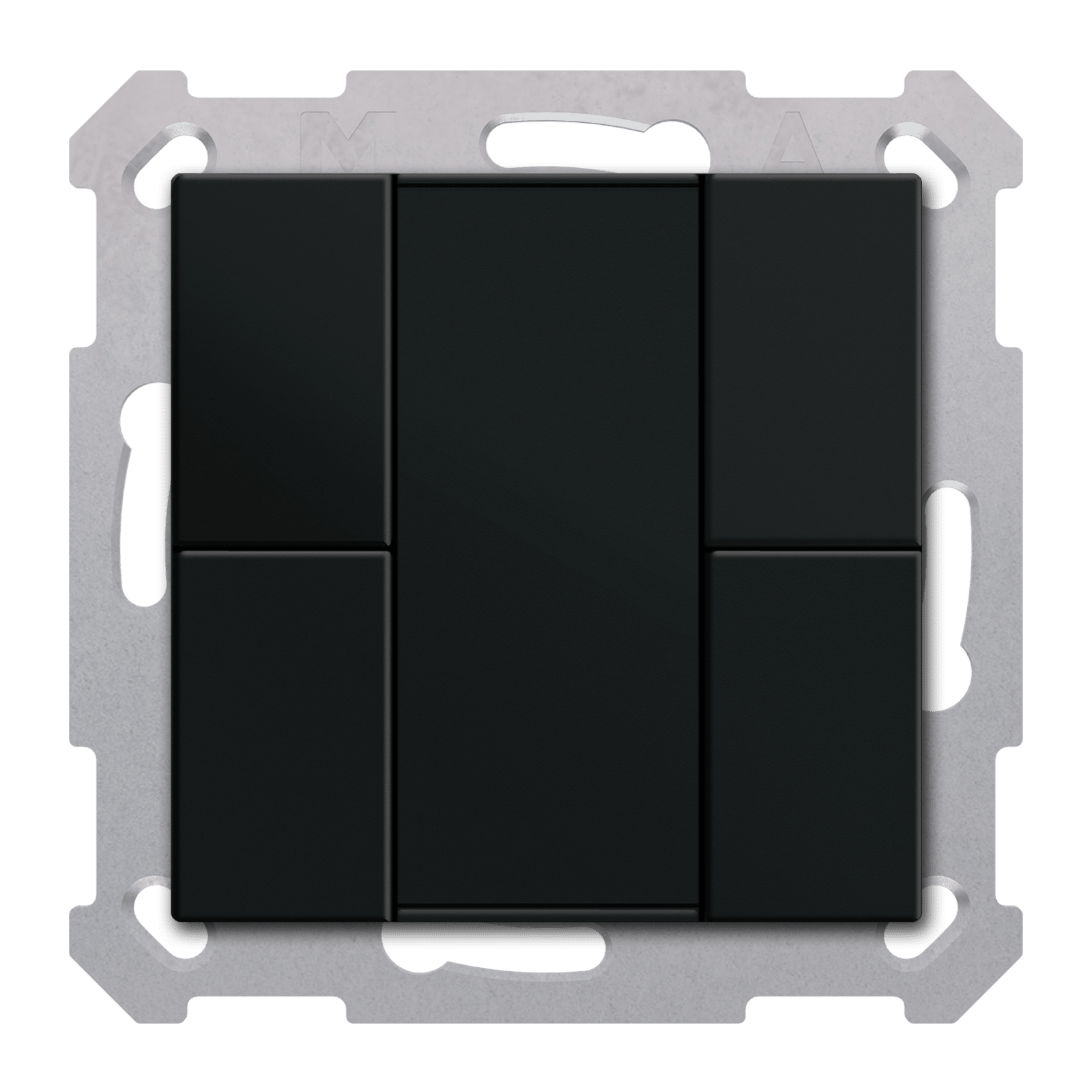 MDT - Tastiera KNX  55 SERIE.02, 4 tasti, nero opaco