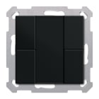 MDT - Tastiera KNX  55 SERIE.02, 4 tasti, nero opaco