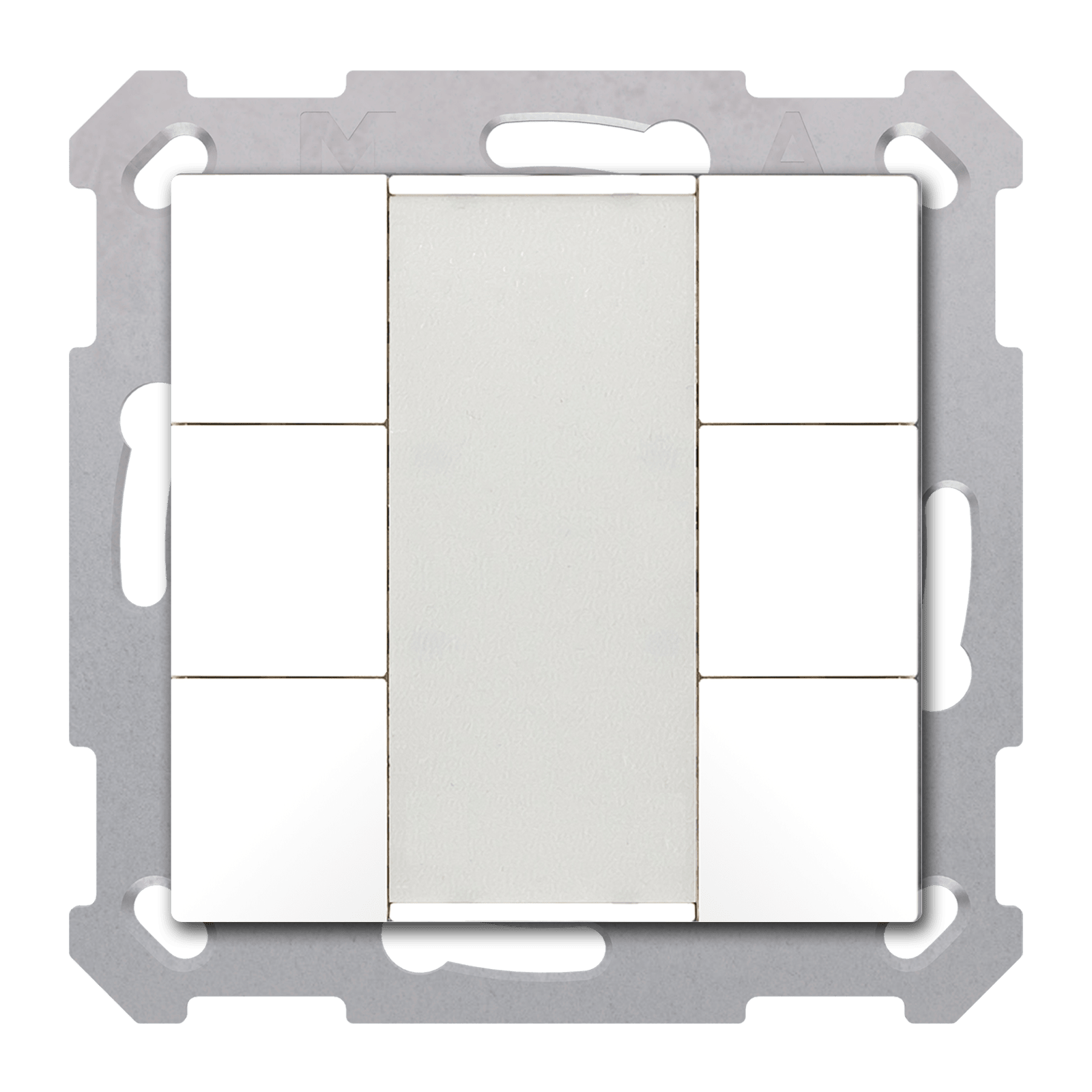 MDT - Tastiera KNX 55 SERIE.02, 6 tasti, bianco opaco