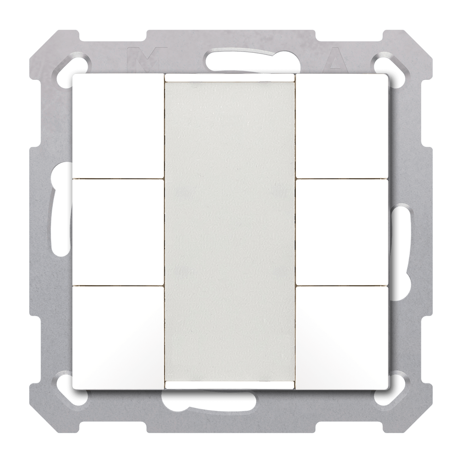 MDT - Tastiera KNX  55 SERIE.02, 6 tasti, bianco lucido
