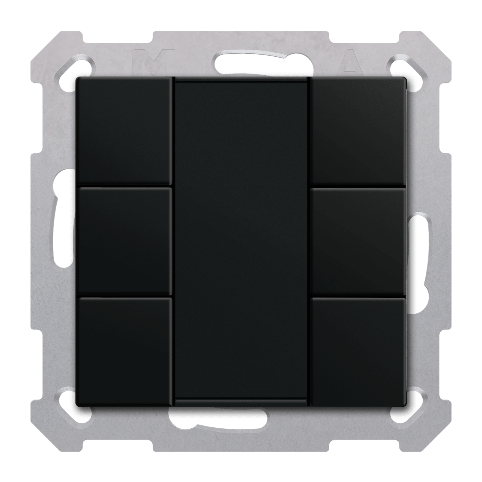 MDT - Tastiera KNX 55 SERIE.02, 6 tasti, nero opaco