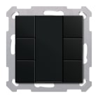 MDT - Tastiera KNX  55 SERIE.02, 6 tasti, nero opaco