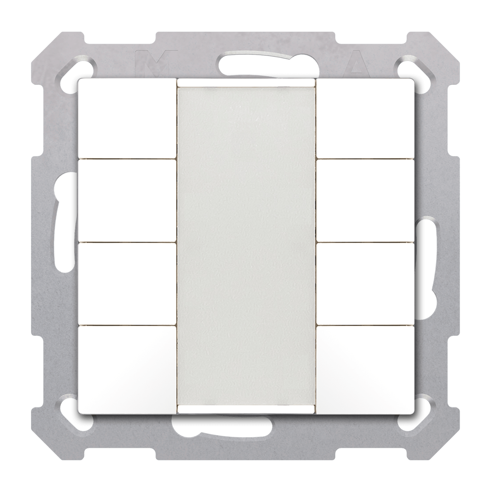 MDT - Tastiera KNX  55 SERIE.02, 8 tasti, bianco lucido