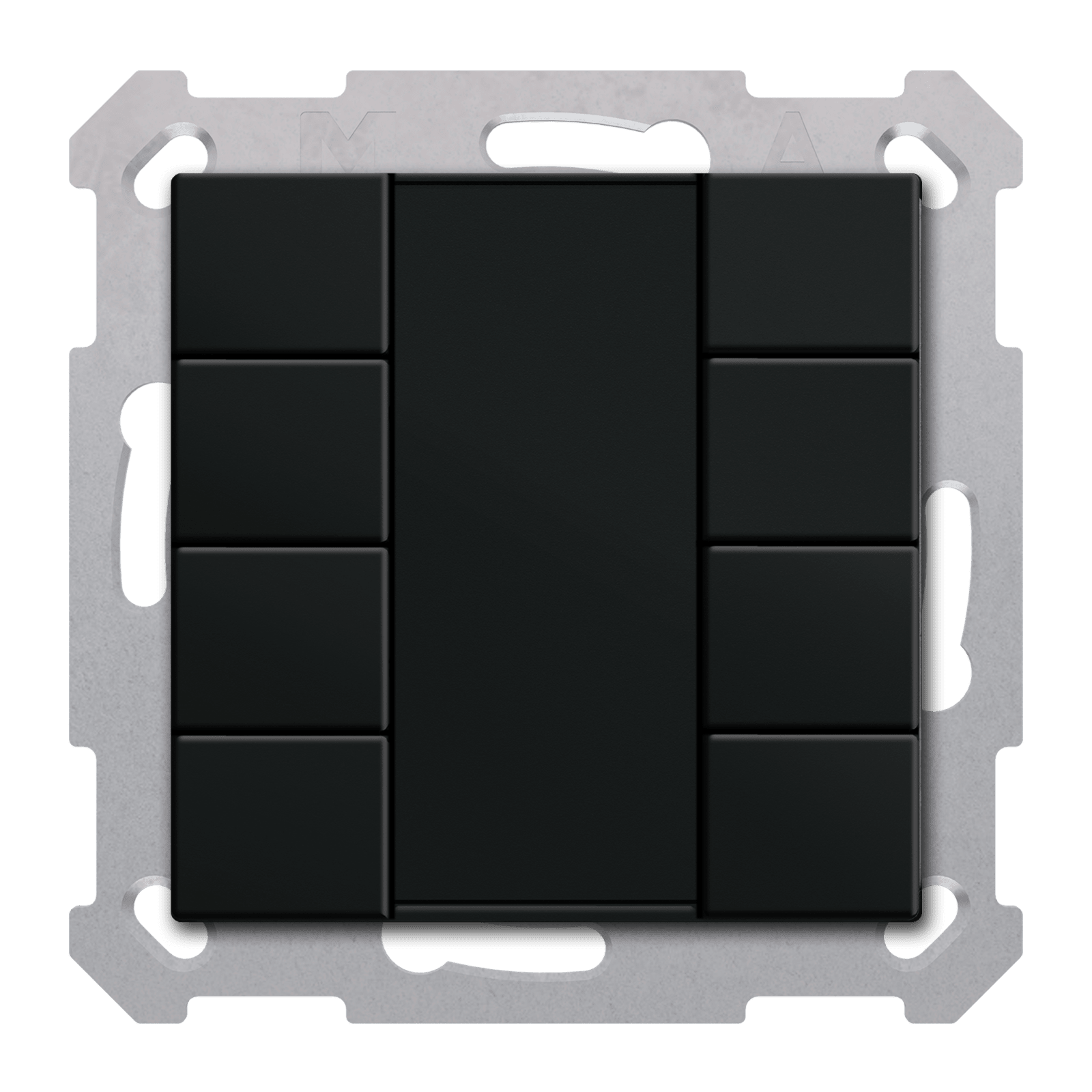 MDT - Tastiera KNX 55 SERIE.02, 8 tasti, nero opaco