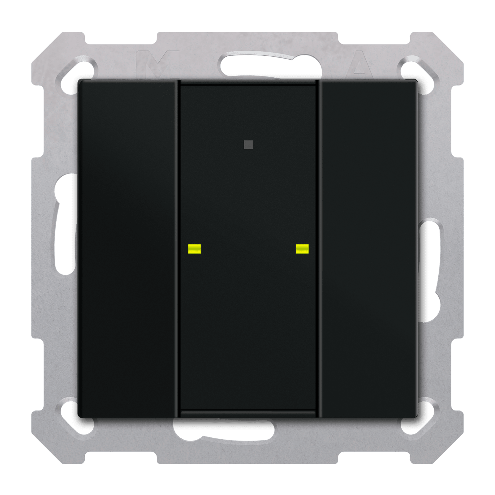 MDT - Tastiera KNX  Plus 55 SERIE.02, 2 tasti, nero opaco