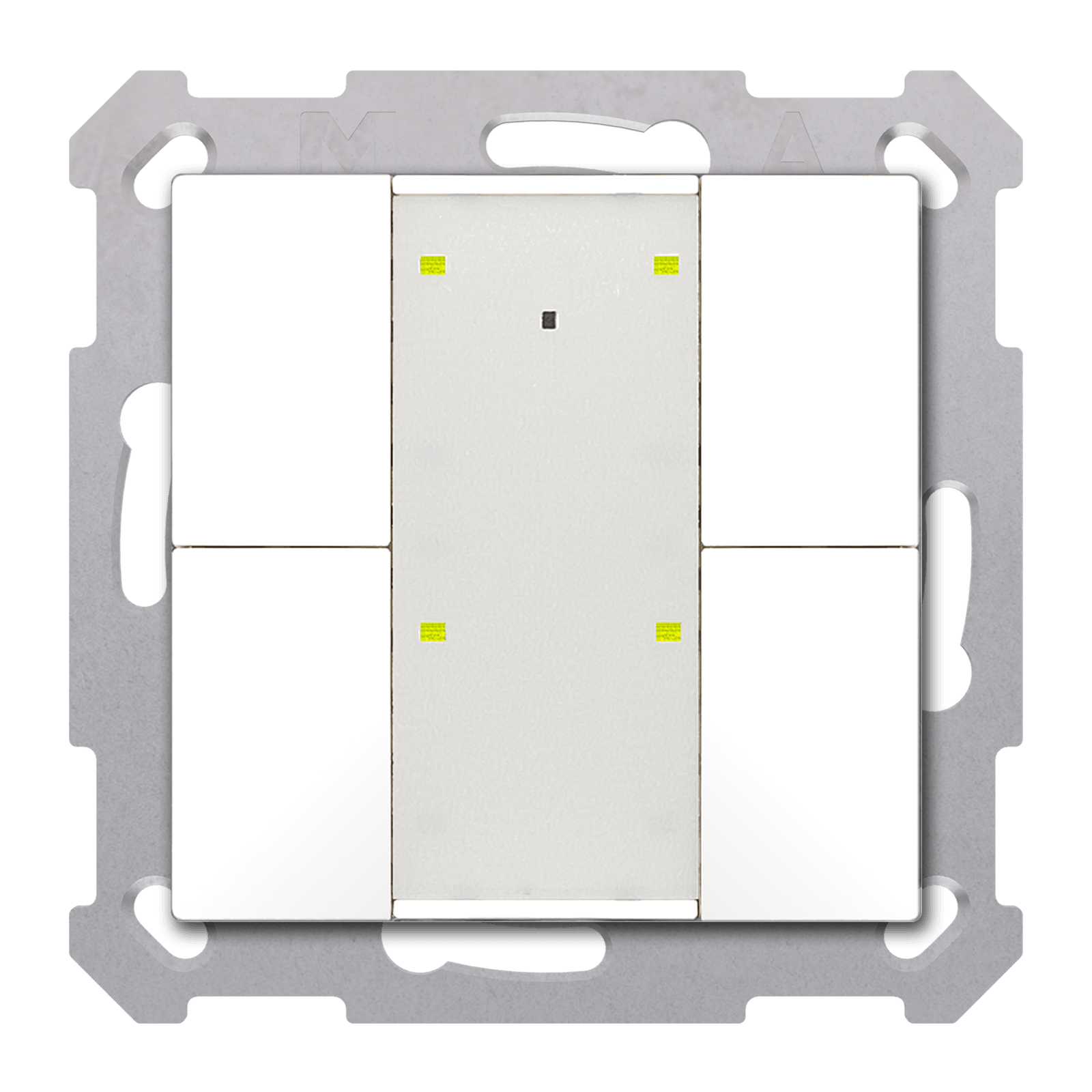 MDT - Tastiera KNX Plus 55 SERIE.02, 4 tasti, bianco opaco