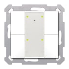 MDT - Tastiera KNX Plus 55 SERIE.02, 4 tasti, bianco opaco