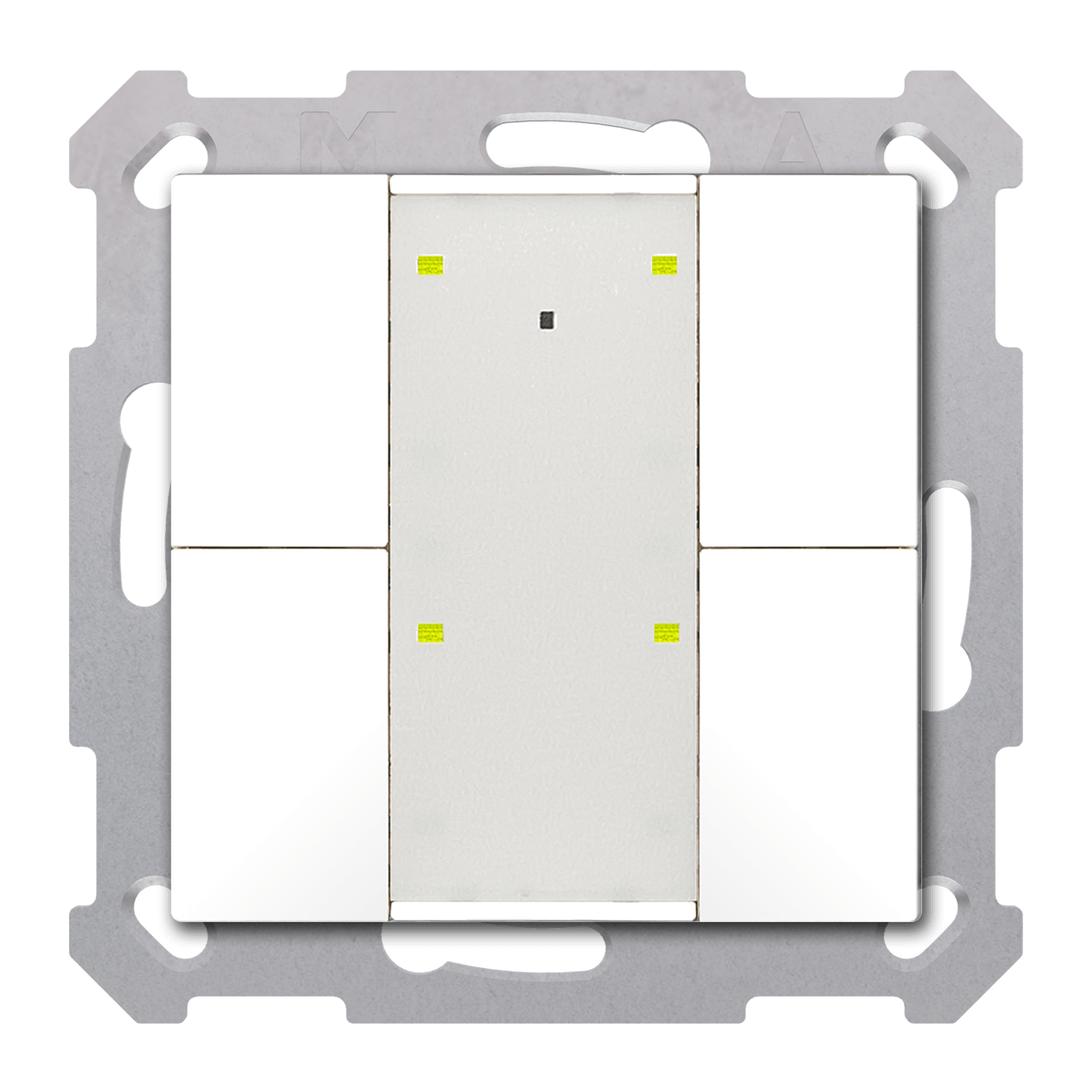 MDT - Tastiera KNX  Plus 55 SERIE.02, 4 tasti, bianco lucido