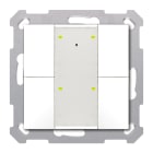 MDT - Tastiera KNX  Plus 55 SERIE.02, 4 tasti, bianco lucido