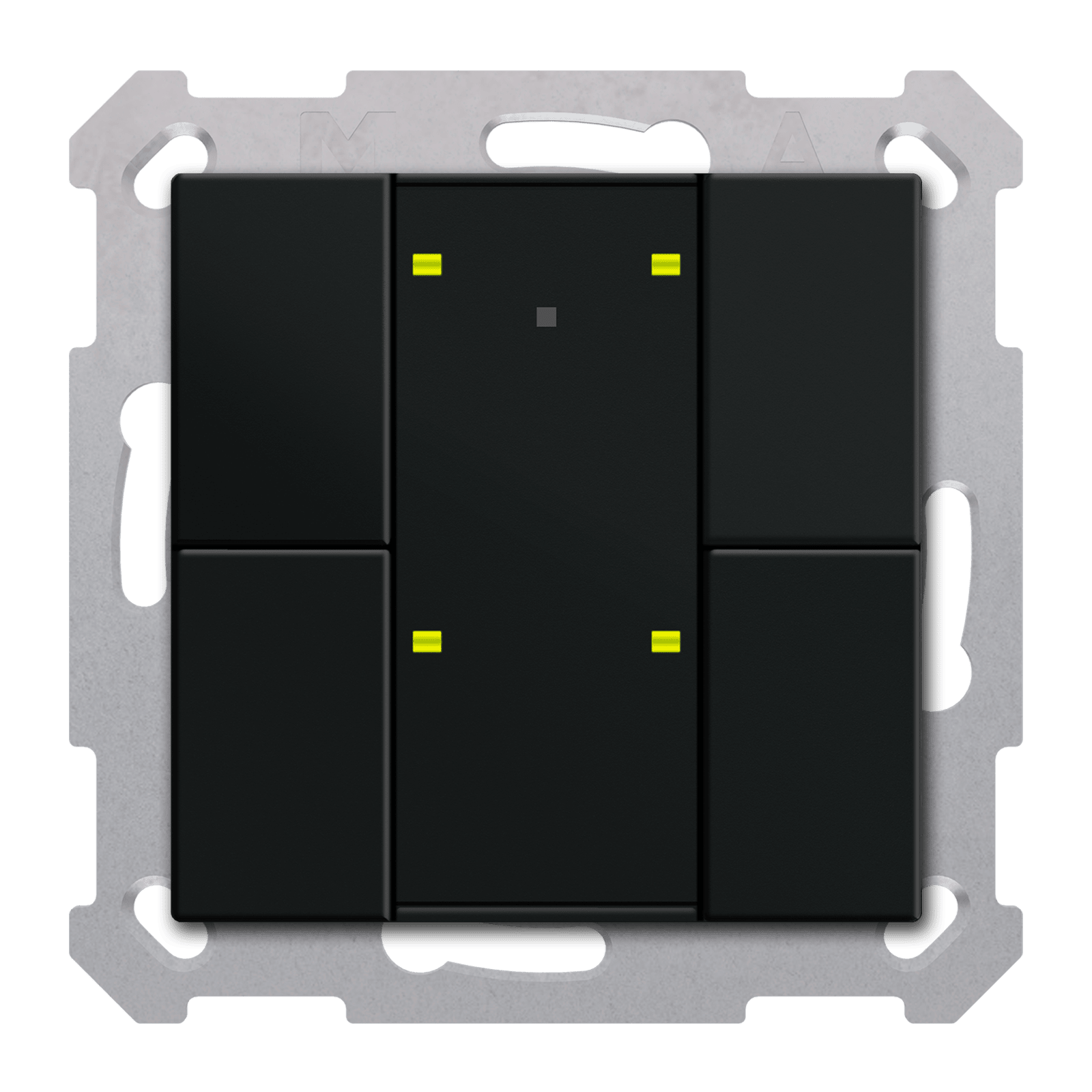 MDT - Tastiera KNX  Plus 55 SERIE.02, 4 tasti, nero opaco