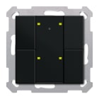 MDT - Tastiera KNX Plus 55 SERIE.02, 4 tasti, nero opaco