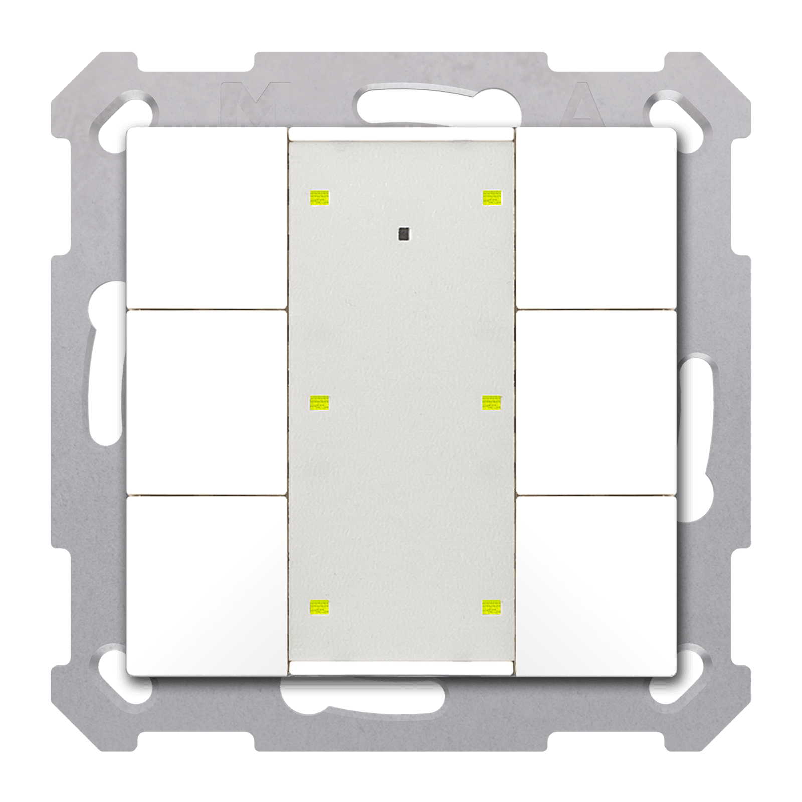 MDT - Tastiera KNX Plus 55 SERIE.02, 6 tasti, bianco opaco