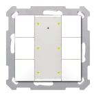MDT - Tastiera KNX  Plus 55 SERIE.02, 6 tasti, bianco lucido