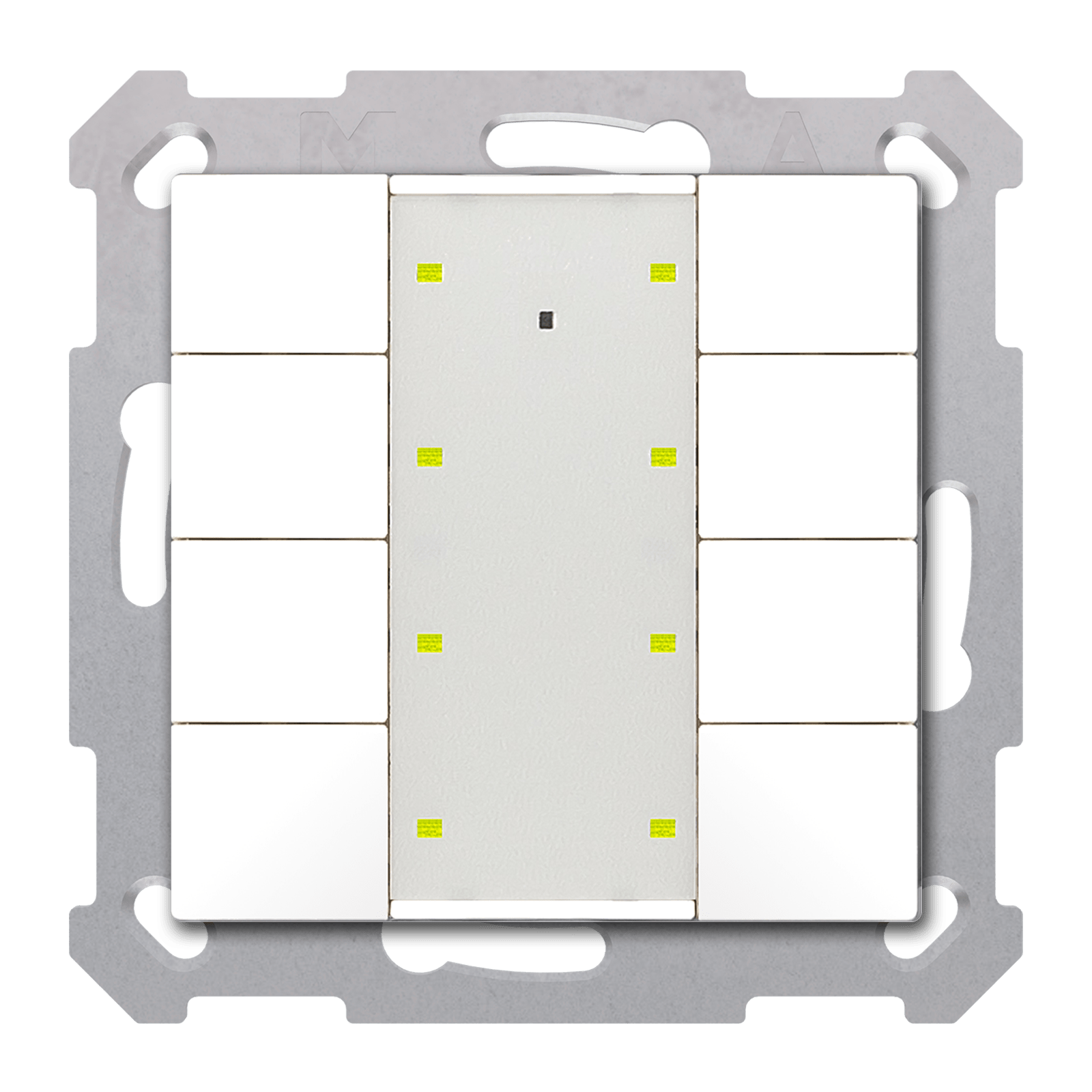MDT - Tastiera KNX Plus 55 SERIE.02, 8 tasti, bianco lucido