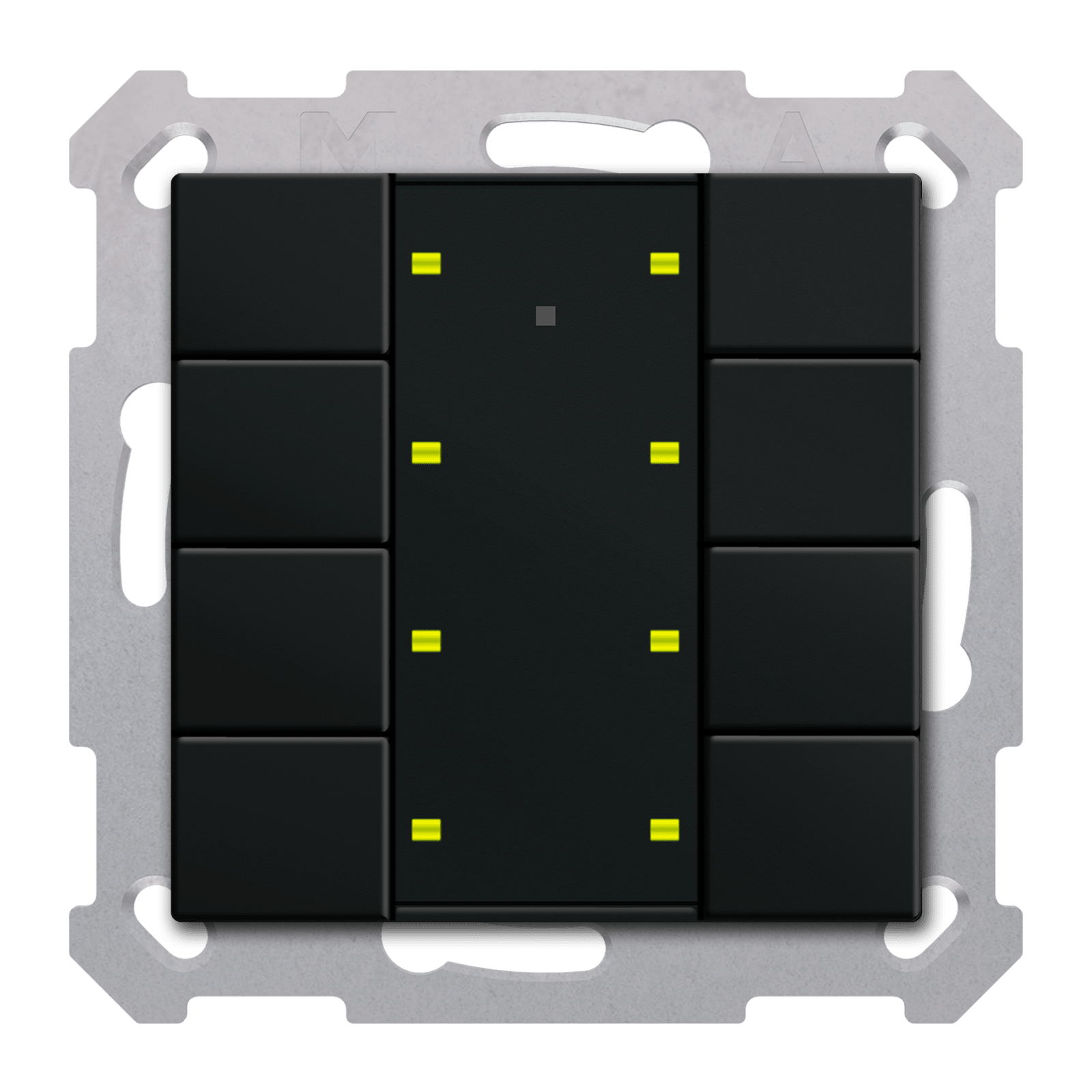 MDT - Tastiera KNX Plus 55 SERIE.02 55, 8 tasti, nero opaco