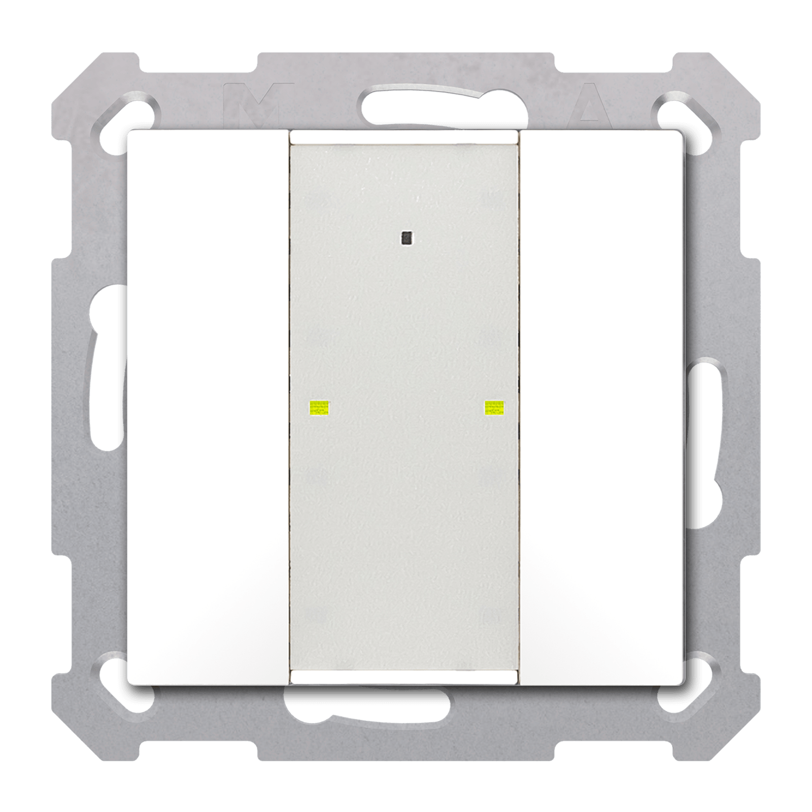 MDT - Tastiera KNX Plus TS 55, 2 tasti + T°, bianco opaco