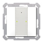 MDT - Tastiera KNX  Plus TS 55, 2 tasti + T°, bianco lucido