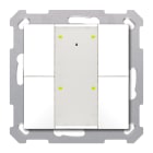 MDT - Tastiera KNX Plus TS 55, 4 tasti + T°, bianco opaco