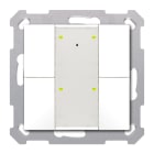 MDT - Tastiera KNX Plus TS 55, 4 tasti + T°, bianco lucido