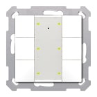 MDT - Tastiera KNX  Plus TS 55, 6 tasti + T°, bianco opaco