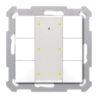 MDT - Tastiera KNX Plus TS 55, 6 tasti + T°, bianco lucido