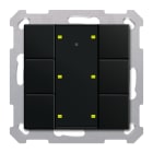 MDT - Tastiera KNX Plus TS 55, 6 tasti + T°, nero opaco