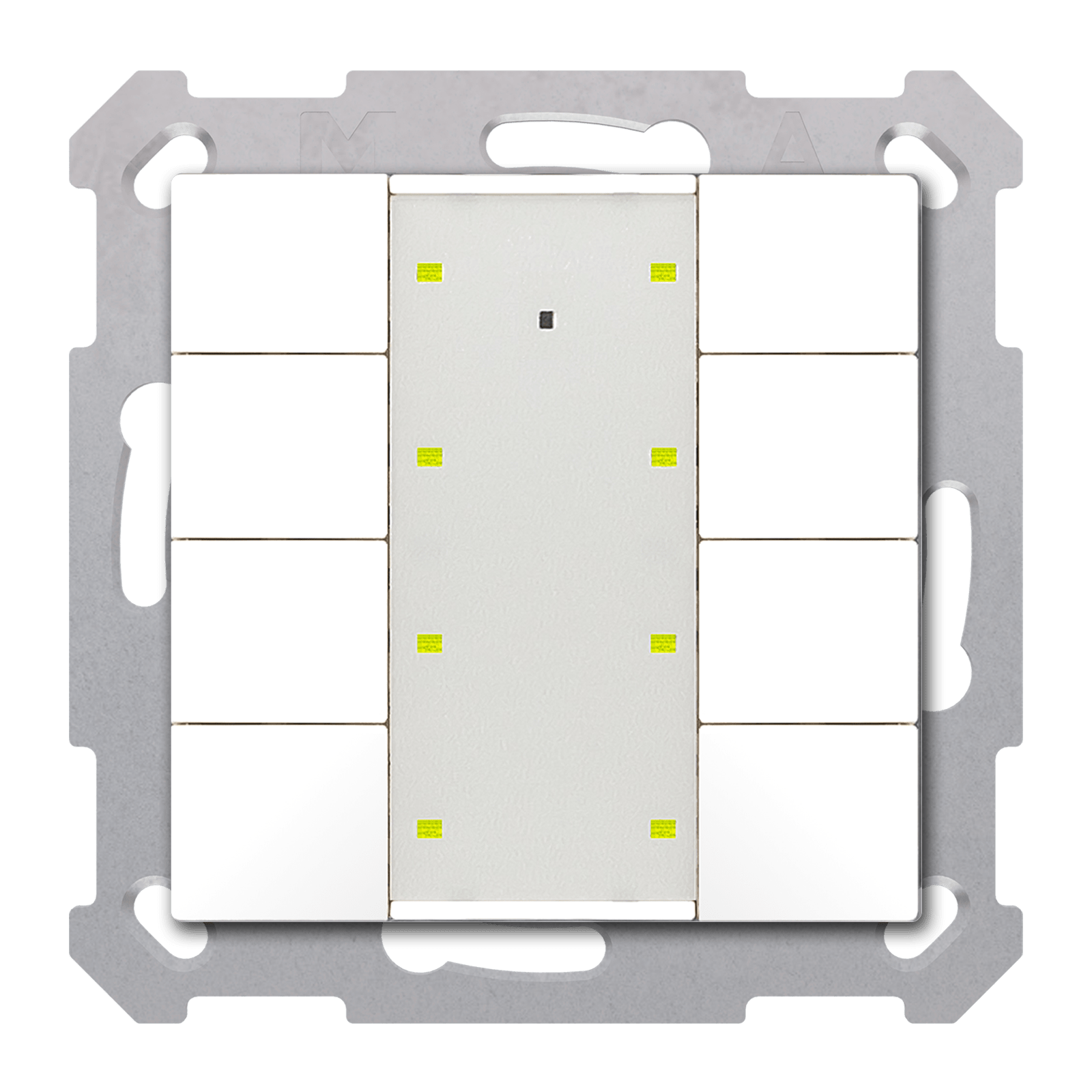MDT - Tastiera KNX Plus TS 55, 8 tasti + T°, bianco opaco