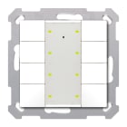 MDT - Tastiera KNX Plus TS 55, 8 tasti + T°, bianco opaco