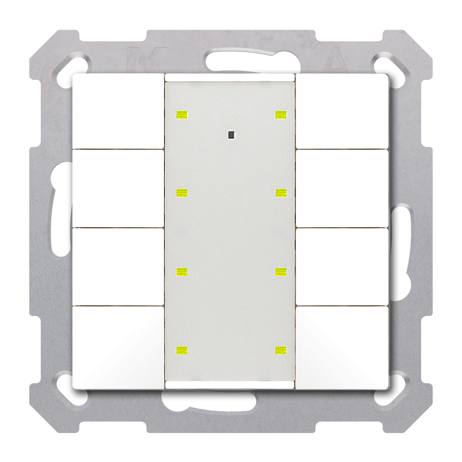 MDT - Tastiera KNX Plus TS 55, 8 tasti + T°, bianco lucido