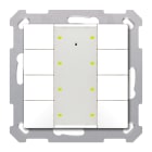 MDT - Tastiera KNX Plus TS 55, 8 tasti + T°, bianco lucido