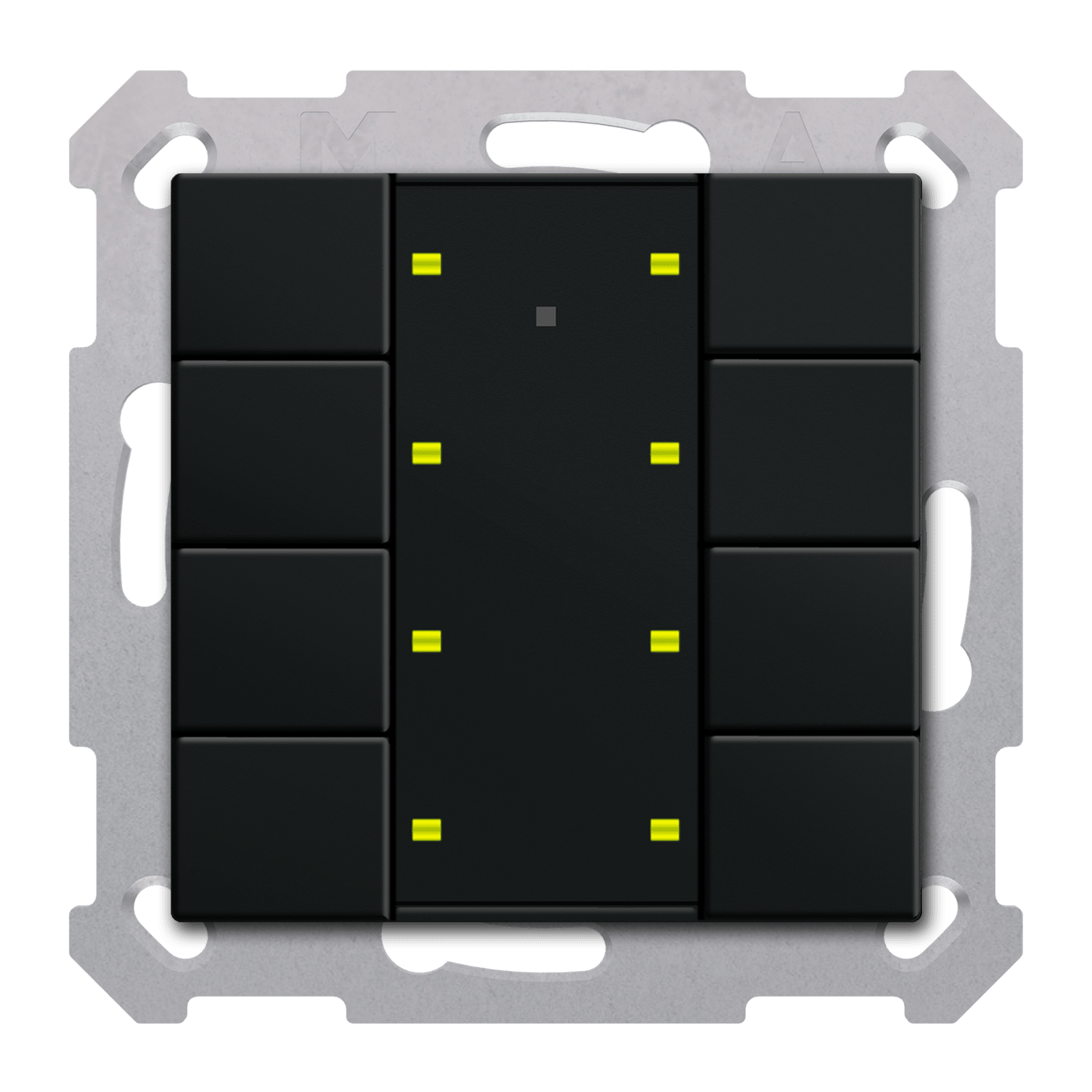 MDT - Tastiera KNX  Plus TS 55, 8 tasti + T°, nero opaco