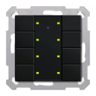 MDT - Tastiera KNX  Plus TS 55, 8 tasti + T°, nero opaco