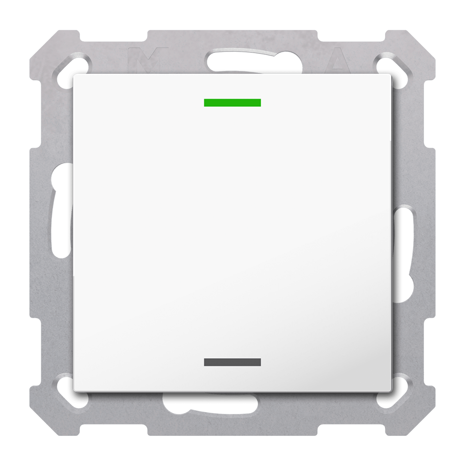 MDT - Tastiera KNX Light 55, 1 tasto, bianco lucido
