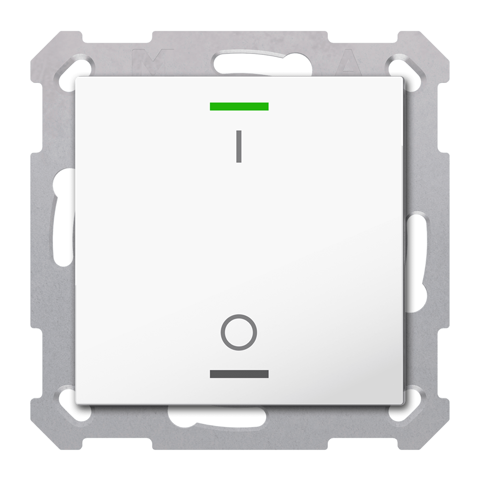 MDT - Tastiera KNX Light 55, 1 tasto, bianco lucido, on/off