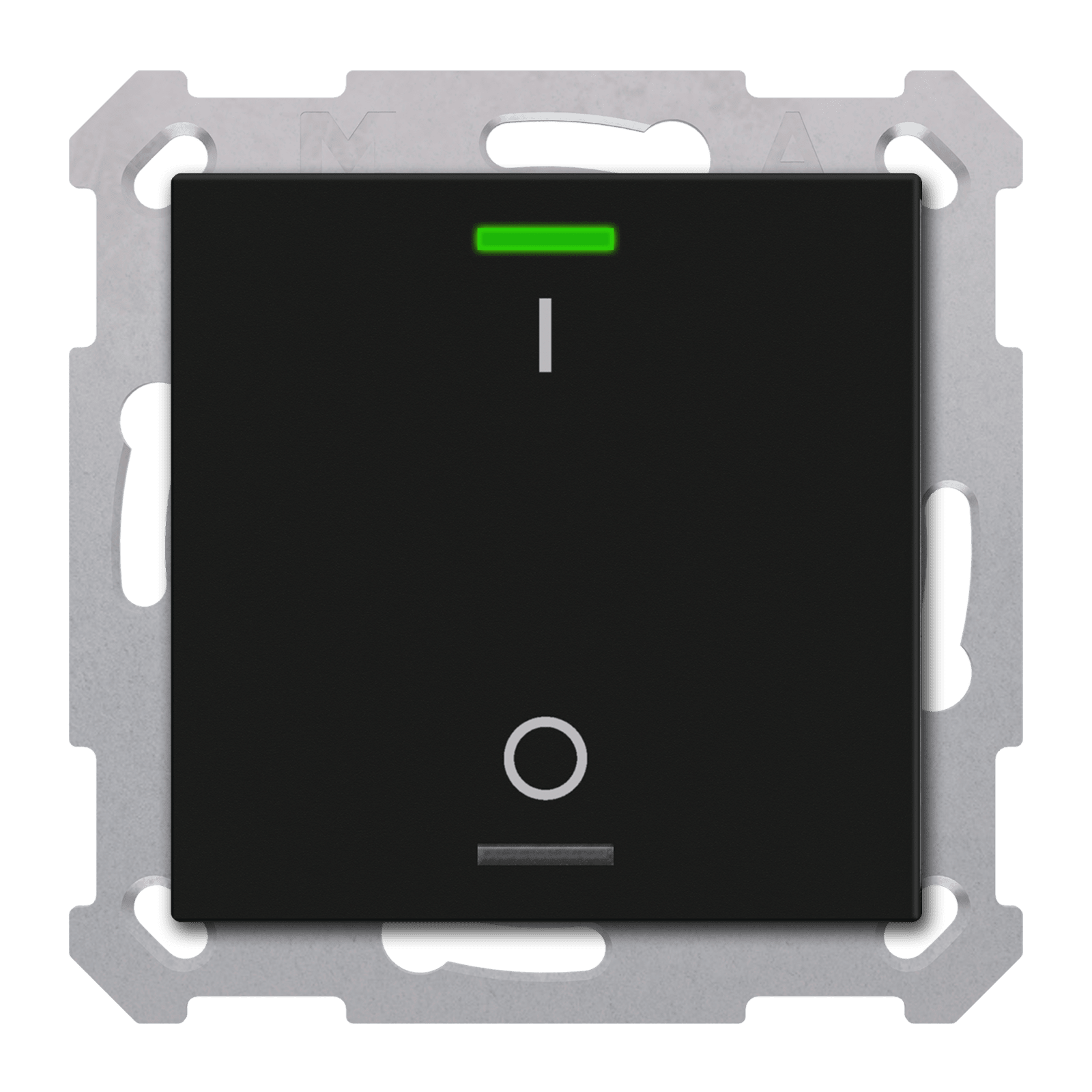 MDT - Tastiera KNX  Light 55, 1 tasto, nero opaco, on/off