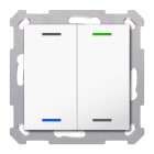 MDT - Tastiera KNX Light 55, 2 tasti, bianco lucido