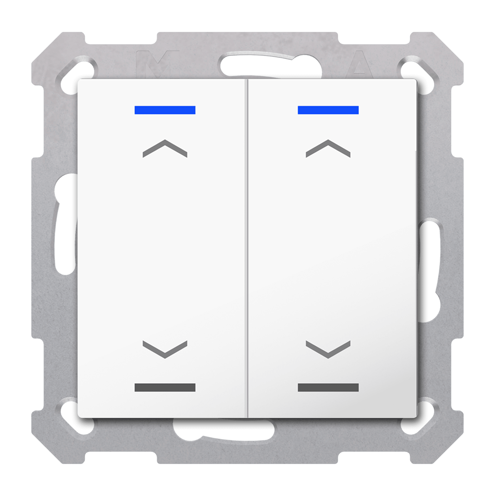 MDT - Tastiera KNX  Light 55, 2 tasti, bianco lucido, tapparella
