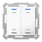 MDT - Tastiera KNX Light 55, 2 tasti, bianco lucido, tapparella