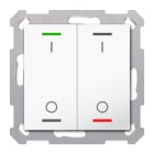MDT - Tastiera KNX  Light 55, 2 tasti, bianco lucido, tapparella