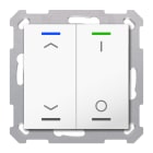 MDT - Tastiera KNX Light 55, 2 tasti, bianco lucido, combinato